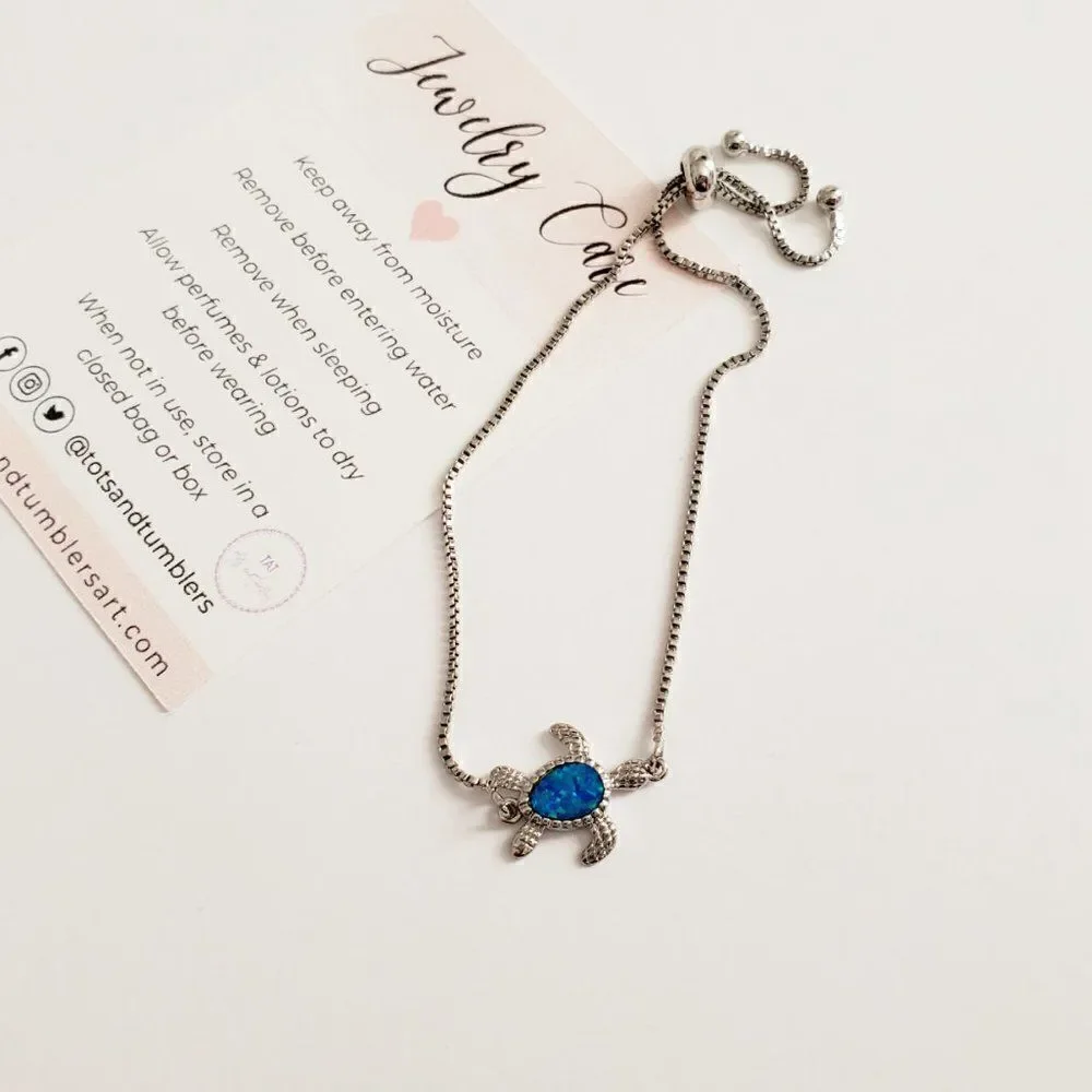 Sea Turtle Bracelet, Nautical Jewelry